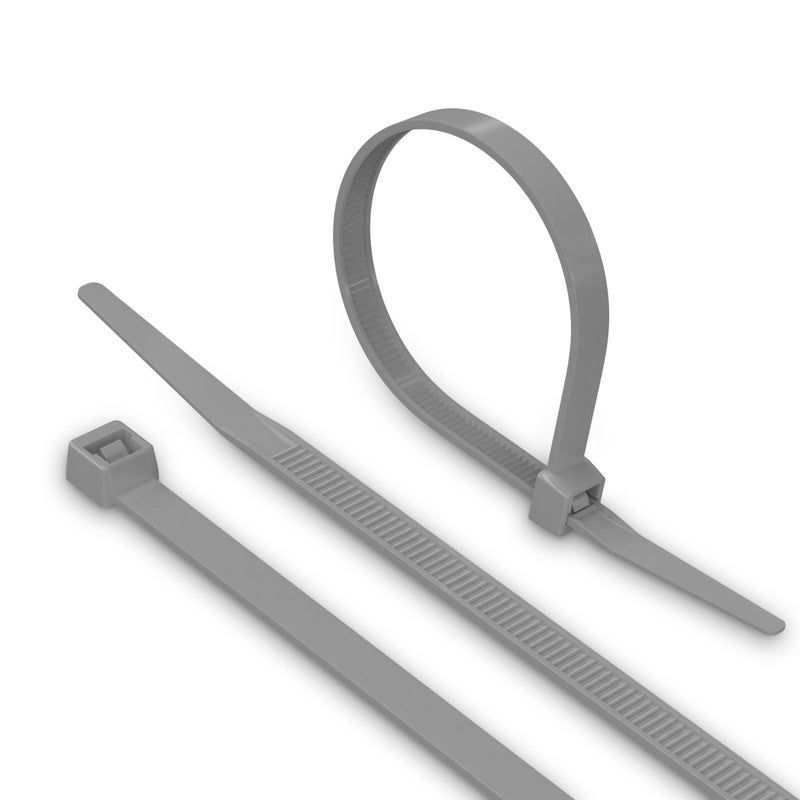 THE CIMPLE CO 21 Inch Grey Nylon Zip Ties (Wire, Cable Ties) - Strong - Indoor and Outdoor Rated - No Tools Needed - 100 Pack - Image 1